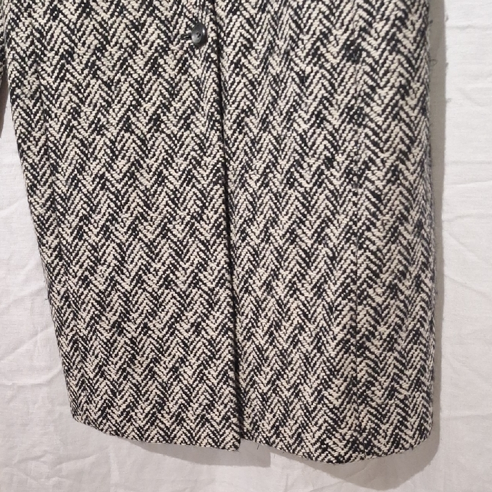 Vintage Classiques Entier Wool Herringbone Trench Coat, Sz 10, NWOT - Picture 6 of 16